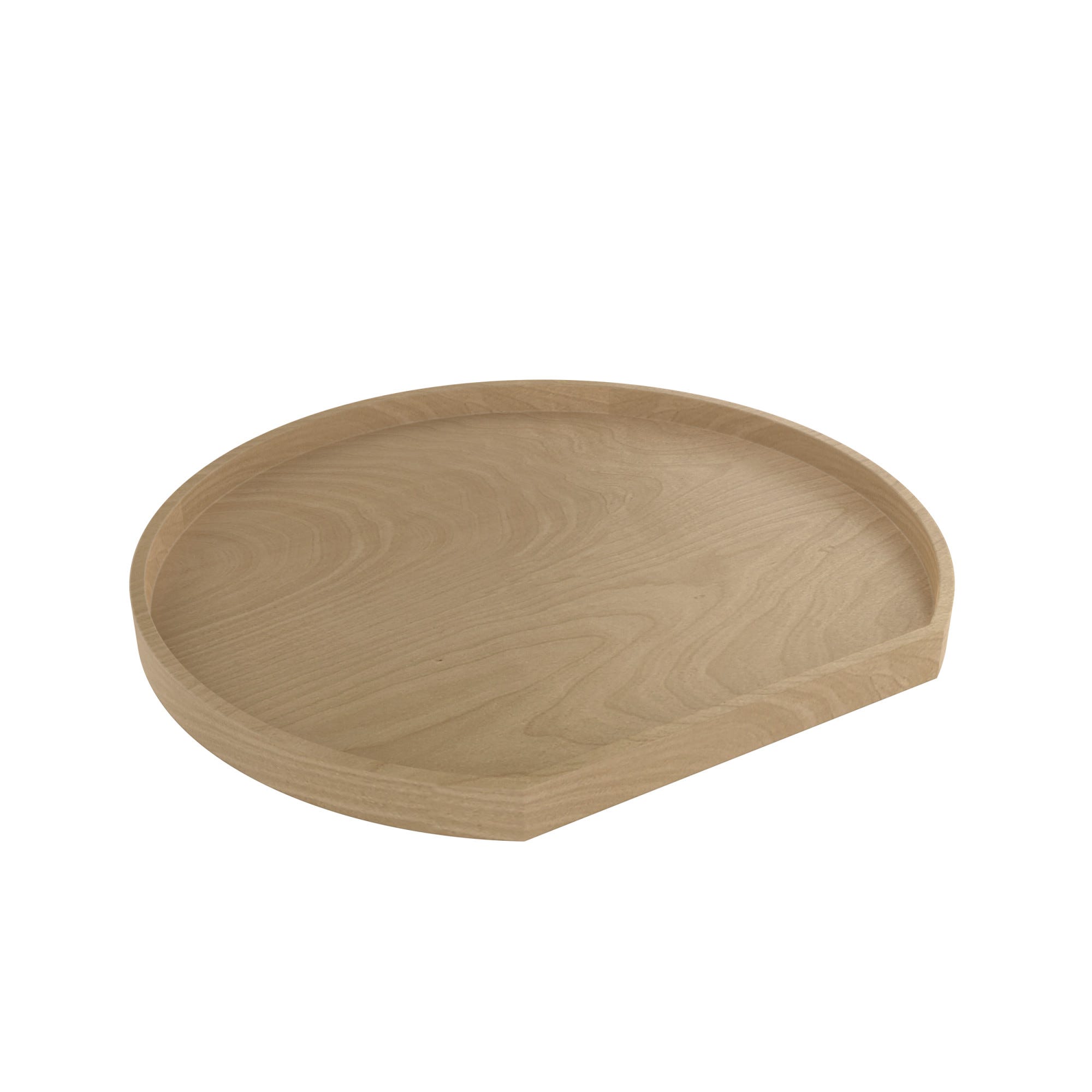 Wood D-Shaped Lazy Susans for Corner Base Cabinets w/Swivel bearing