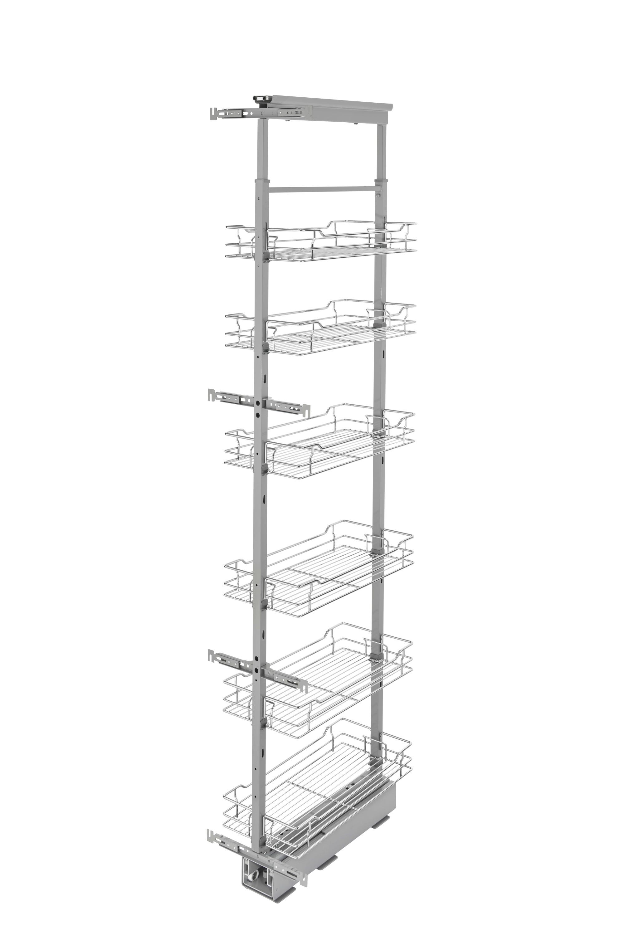 Adjustable Pantry System for Tall Pantry Cabinets, as shown