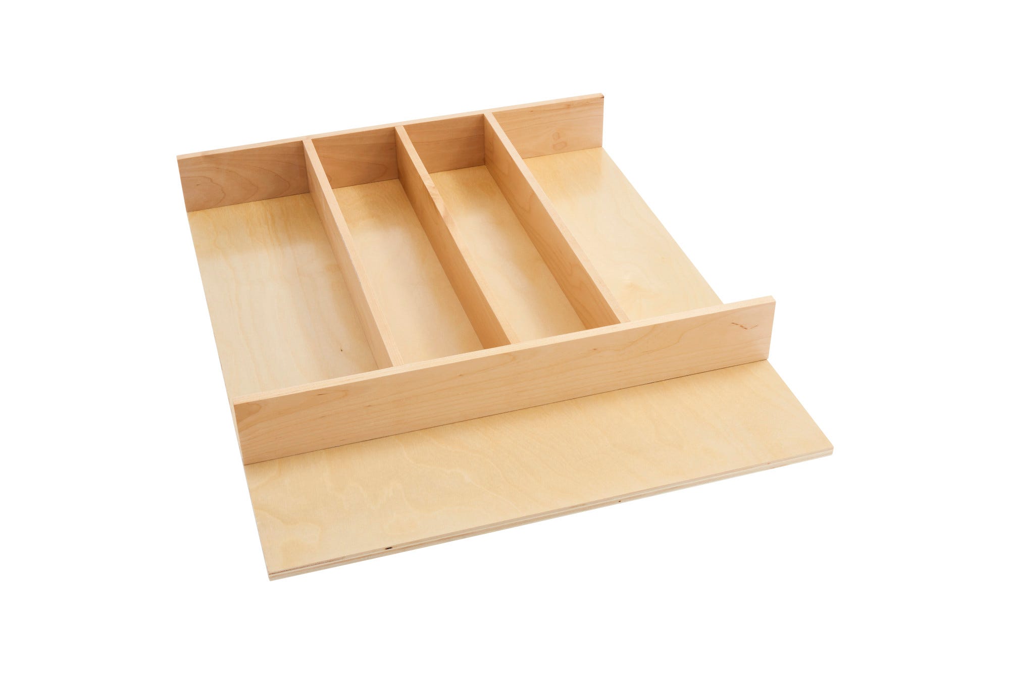 Wood Trim-to-Fit Utensil Drawer Insert Organizer