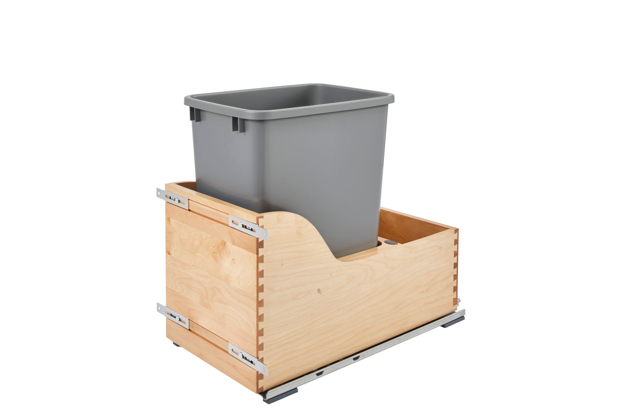 Wood Pullout Waste Container w/ Soft-Close and SERVO-DRIVE System