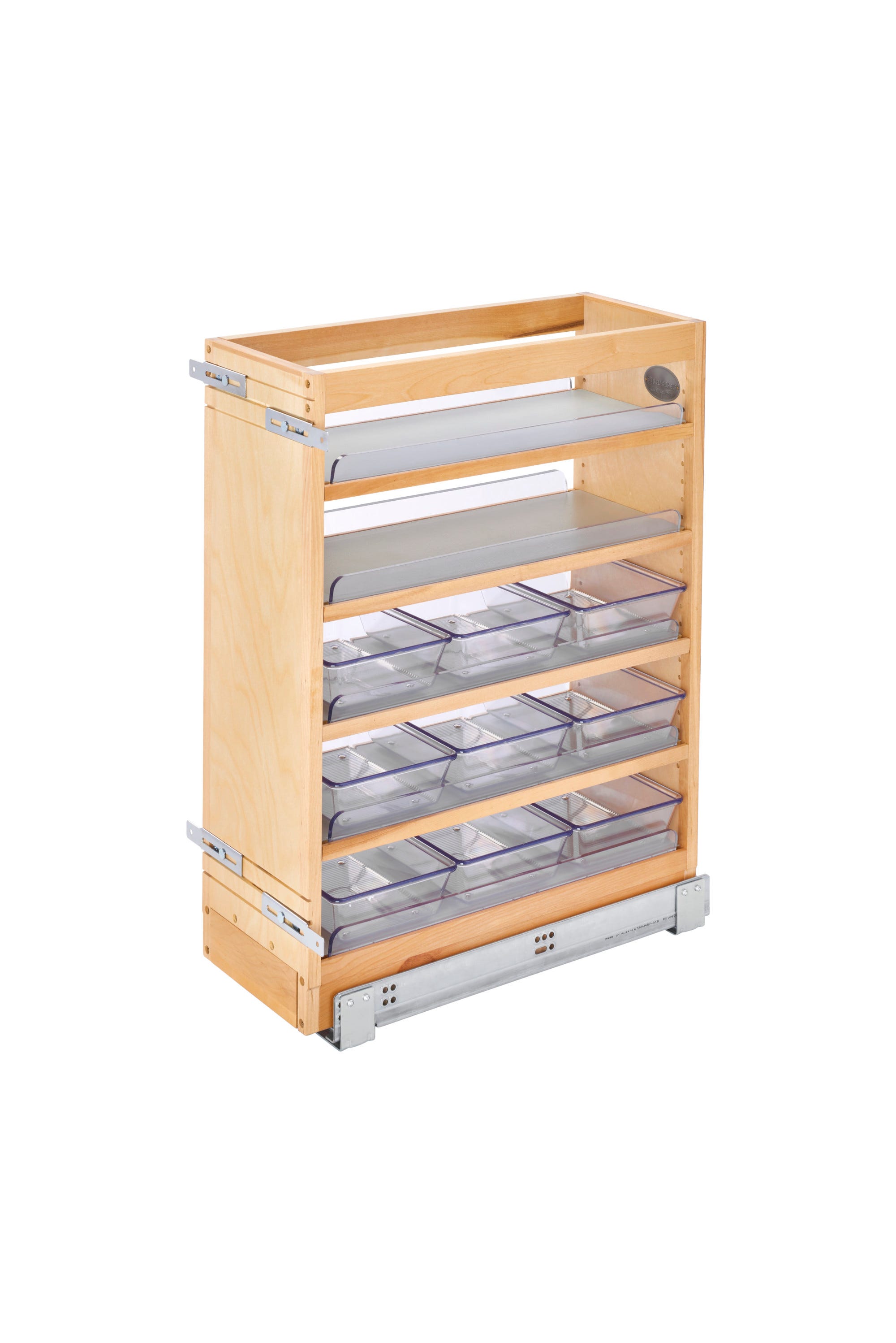 Wood Vanity Pullout Organizer w/ Soft-Close, as shown