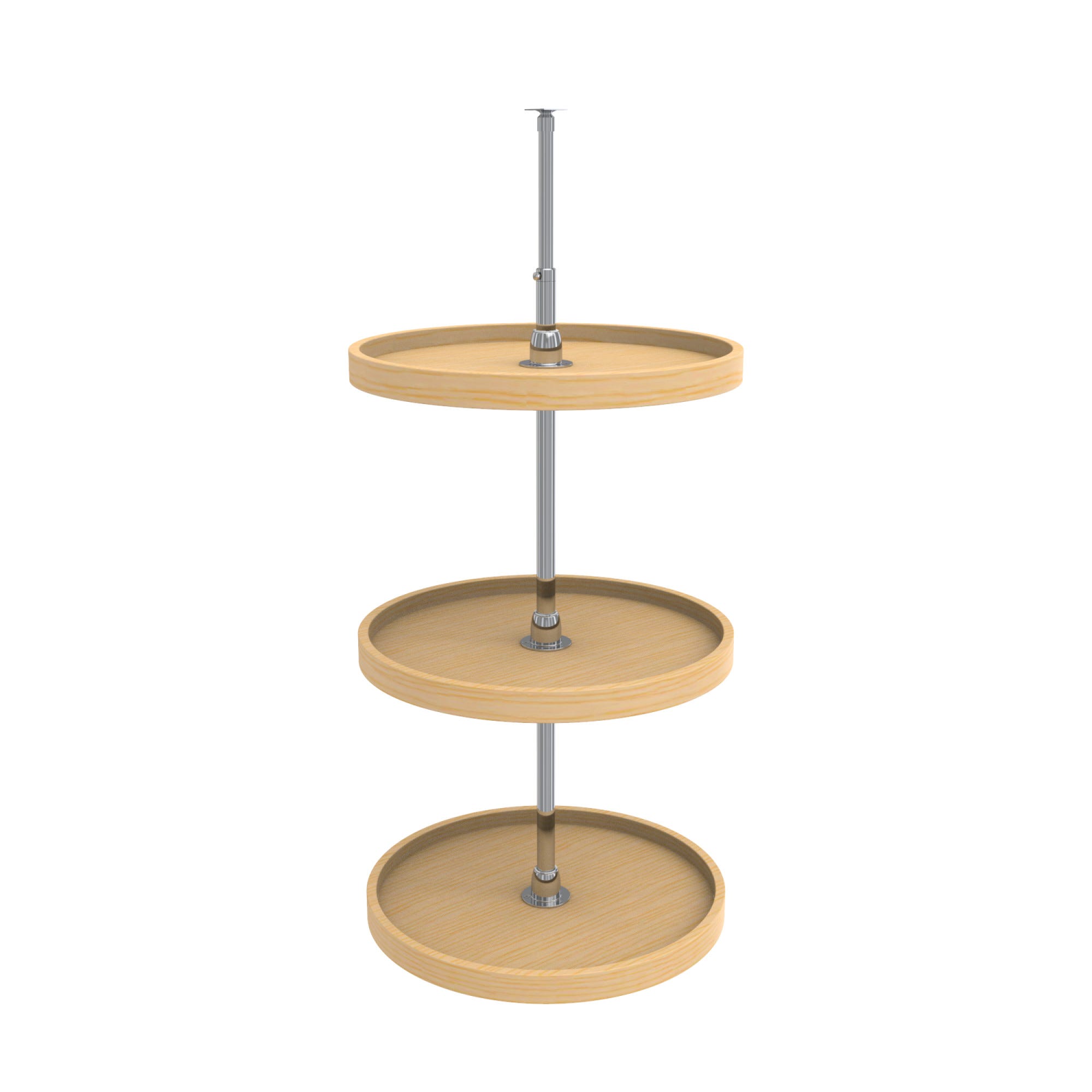 20" Maple Full-Circle 3-Shelf Lazy Susan for Corner Wall Cabinets