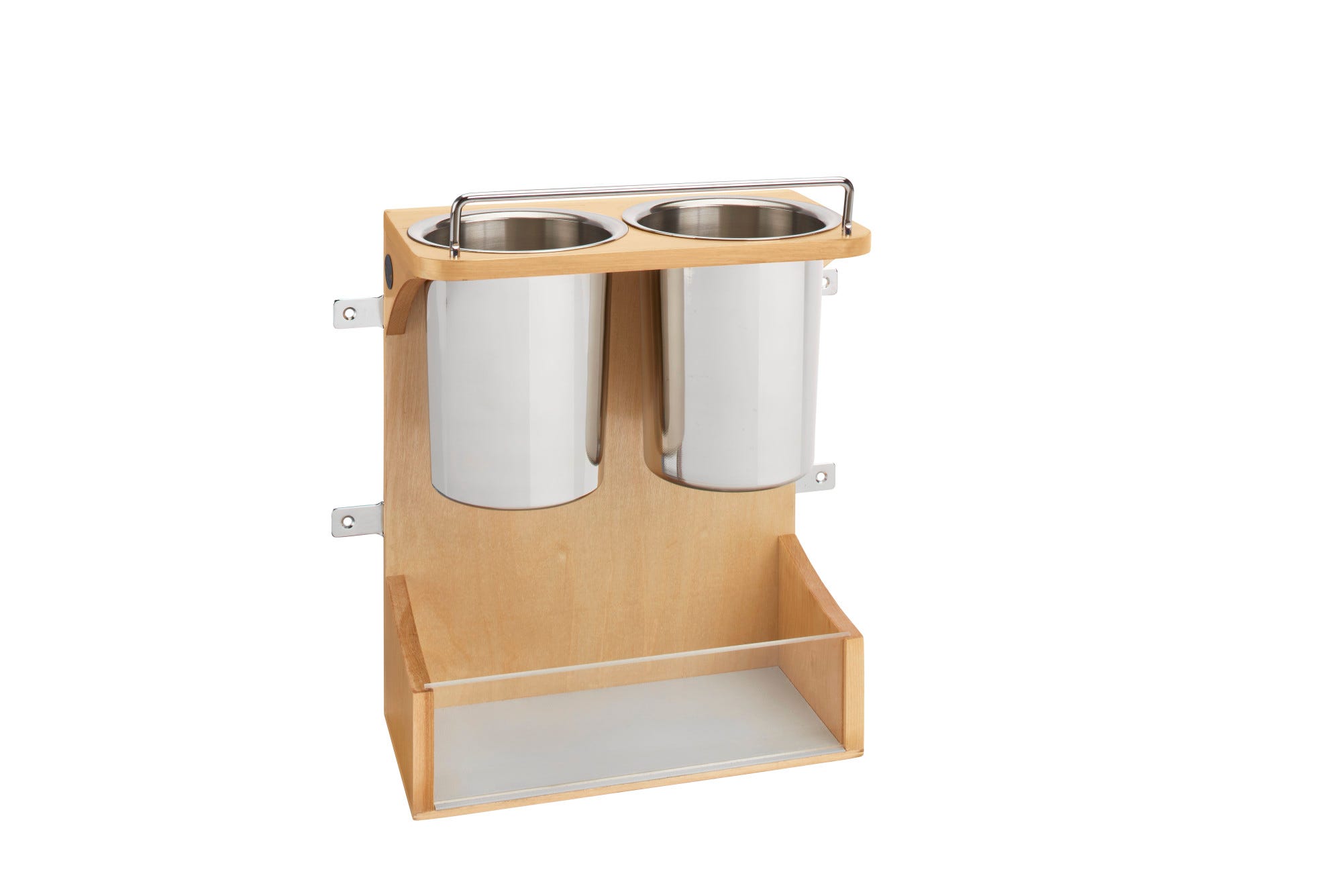 Wood Vanity Cabinet Door Mount Storage Organizer
