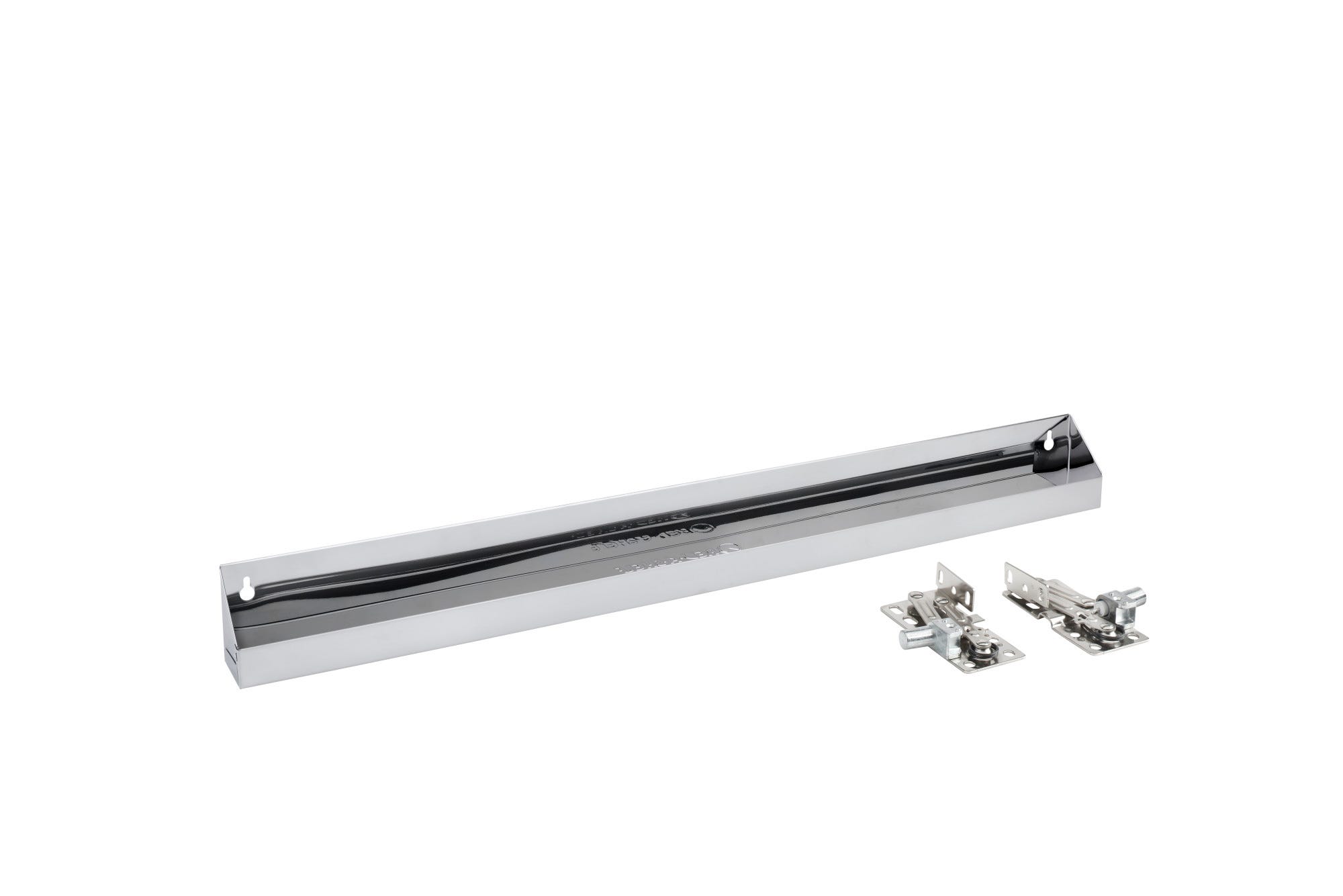 31" Stainless-Steel Tip-Out Tray w/ Soft-Close Hinges for Sink Base Cabinets, as shown