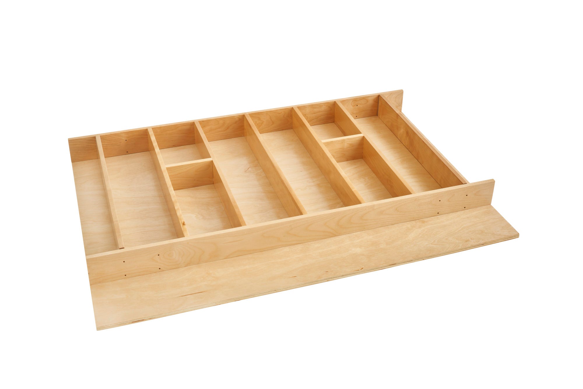 Wood Trim-to-Fit Utensil Drawer Insert Organizer
