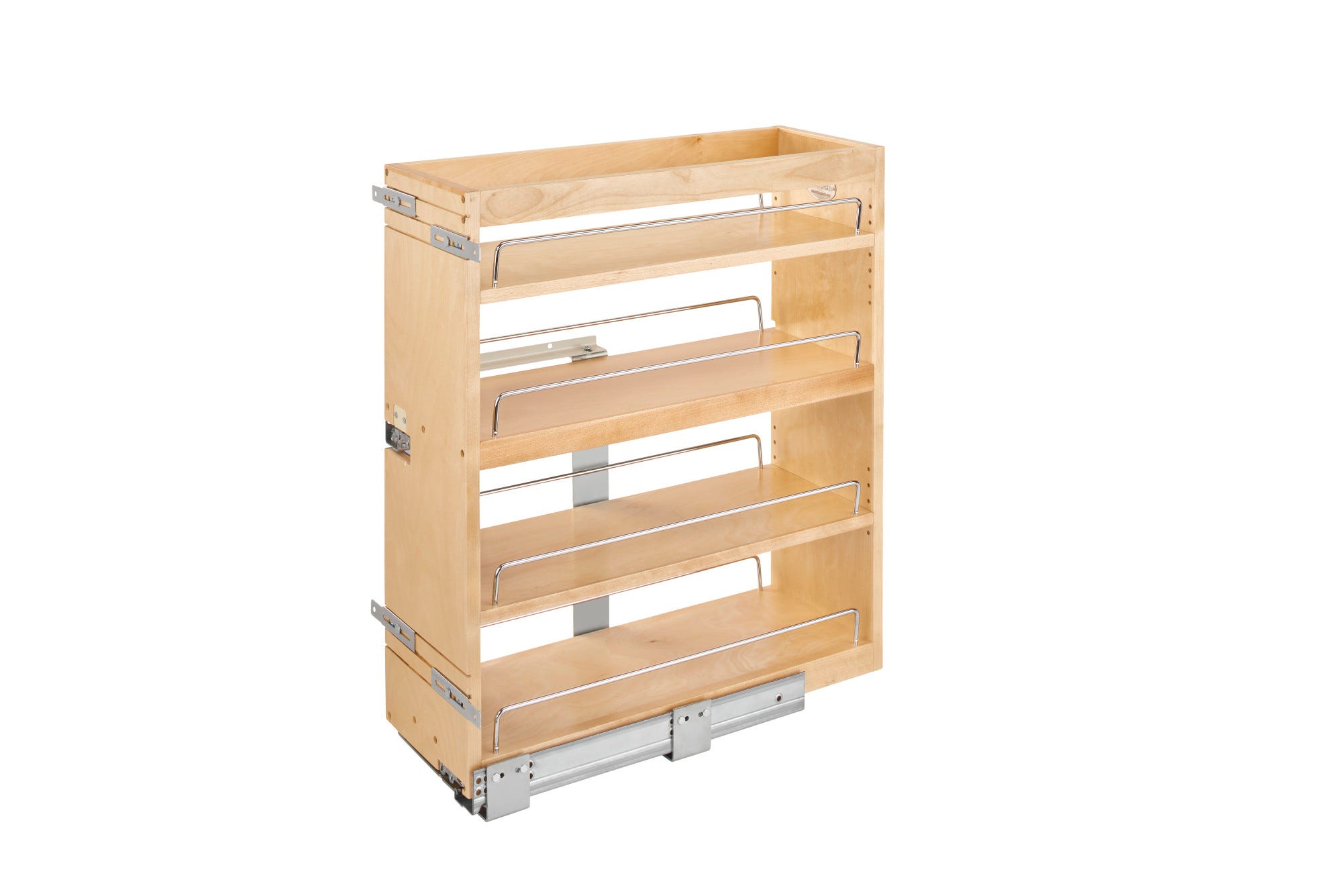 Wood Base Cabinet Pullout Organizer w/ Soft-Close in as shown