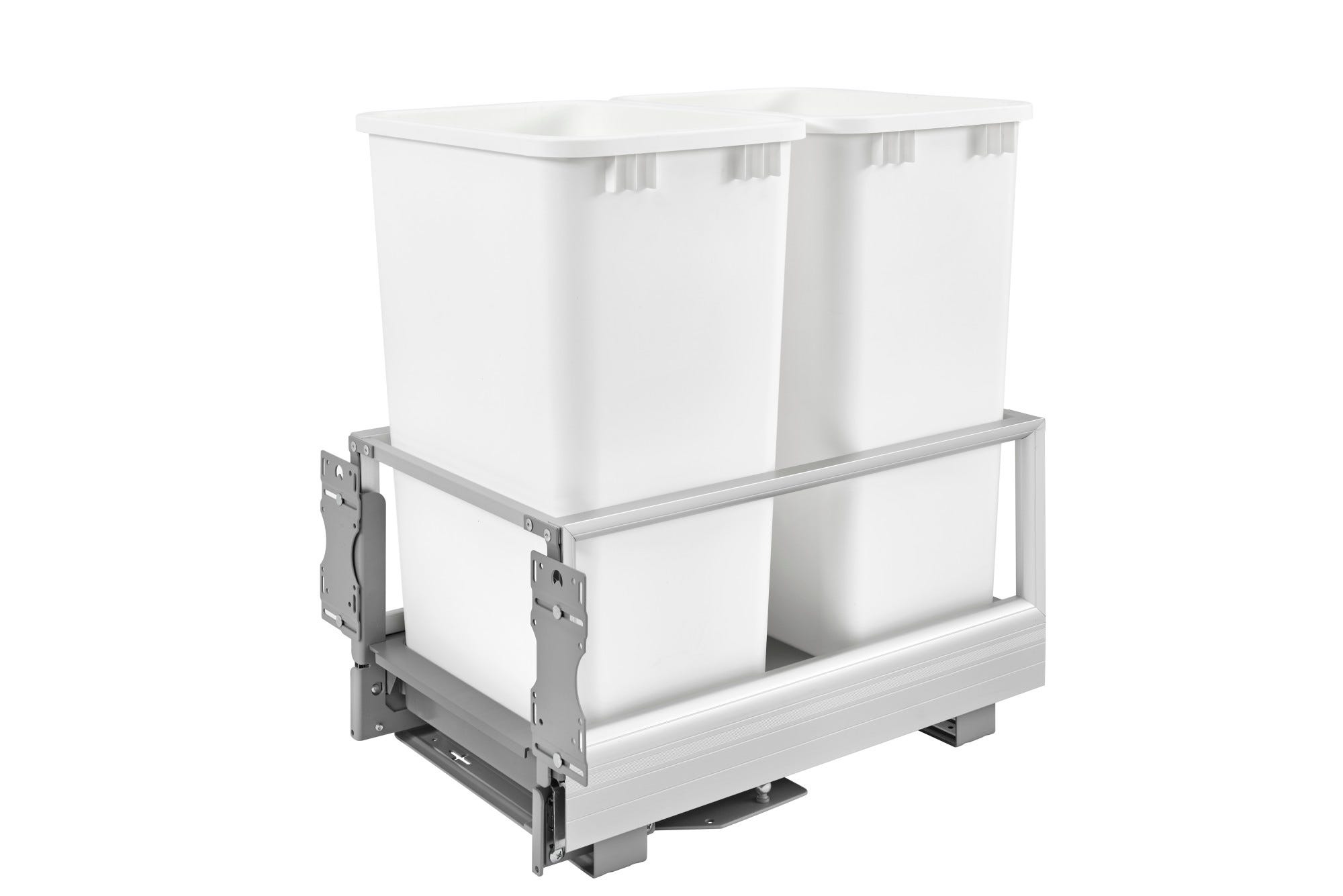 Aluminum Pullout Waste Container for Full-Height Cabinet with Soft Open/Close