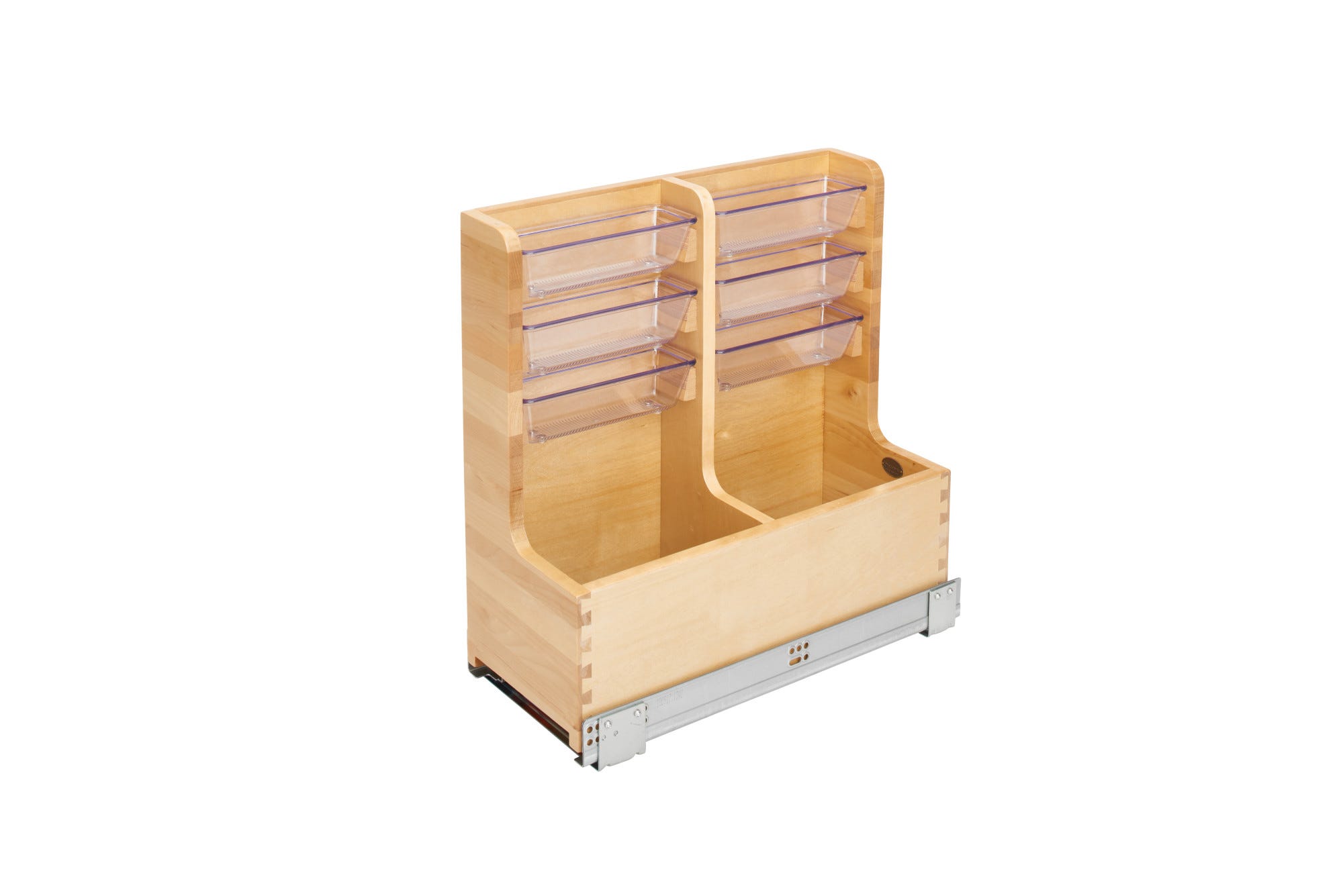 Wood Vanity Sink Pullout Organizer w/ Soft-Close