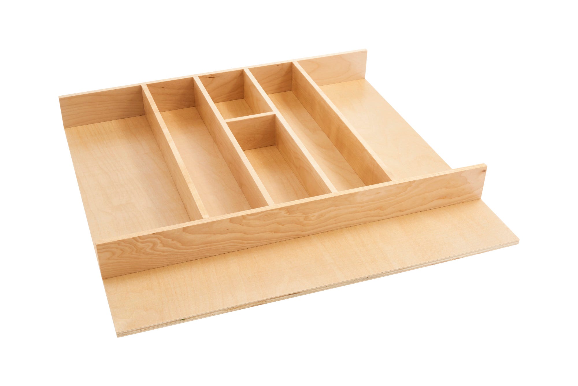 Wood Trim-to-Fit Utensil Drawer Insert Organizer