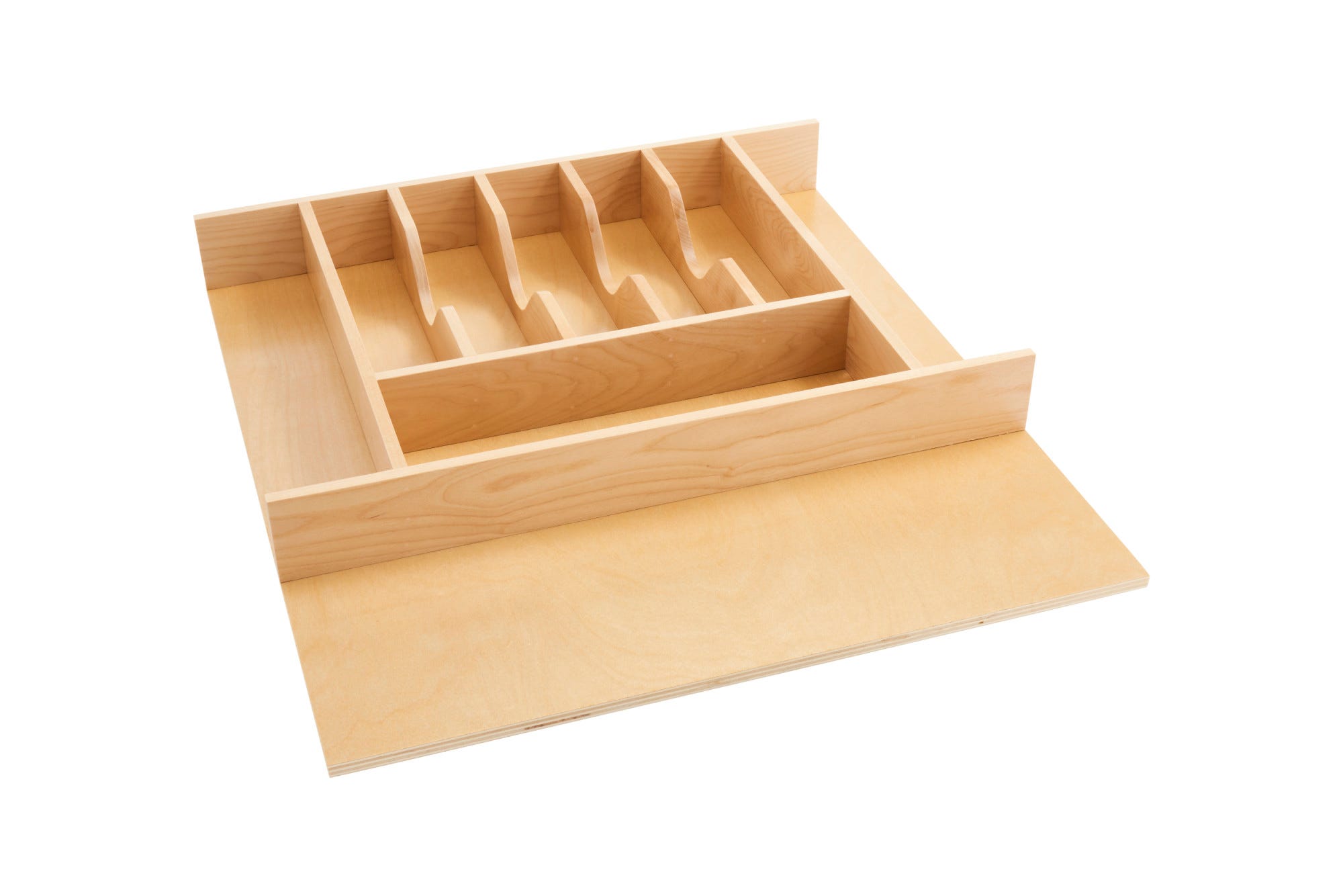 Wood Trim-to-Fit Cutlery Drawer Insert Organizer