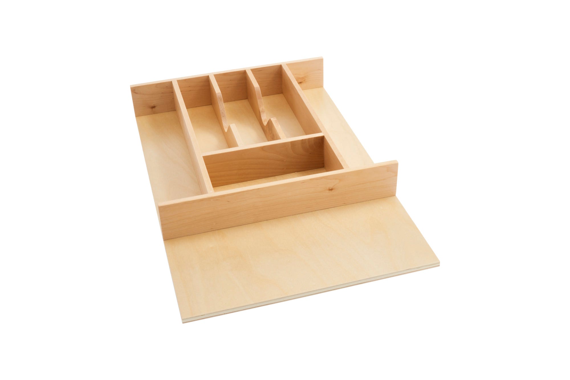 Wood Trim-to-Fit Cutlery Drawer Insert Organizer