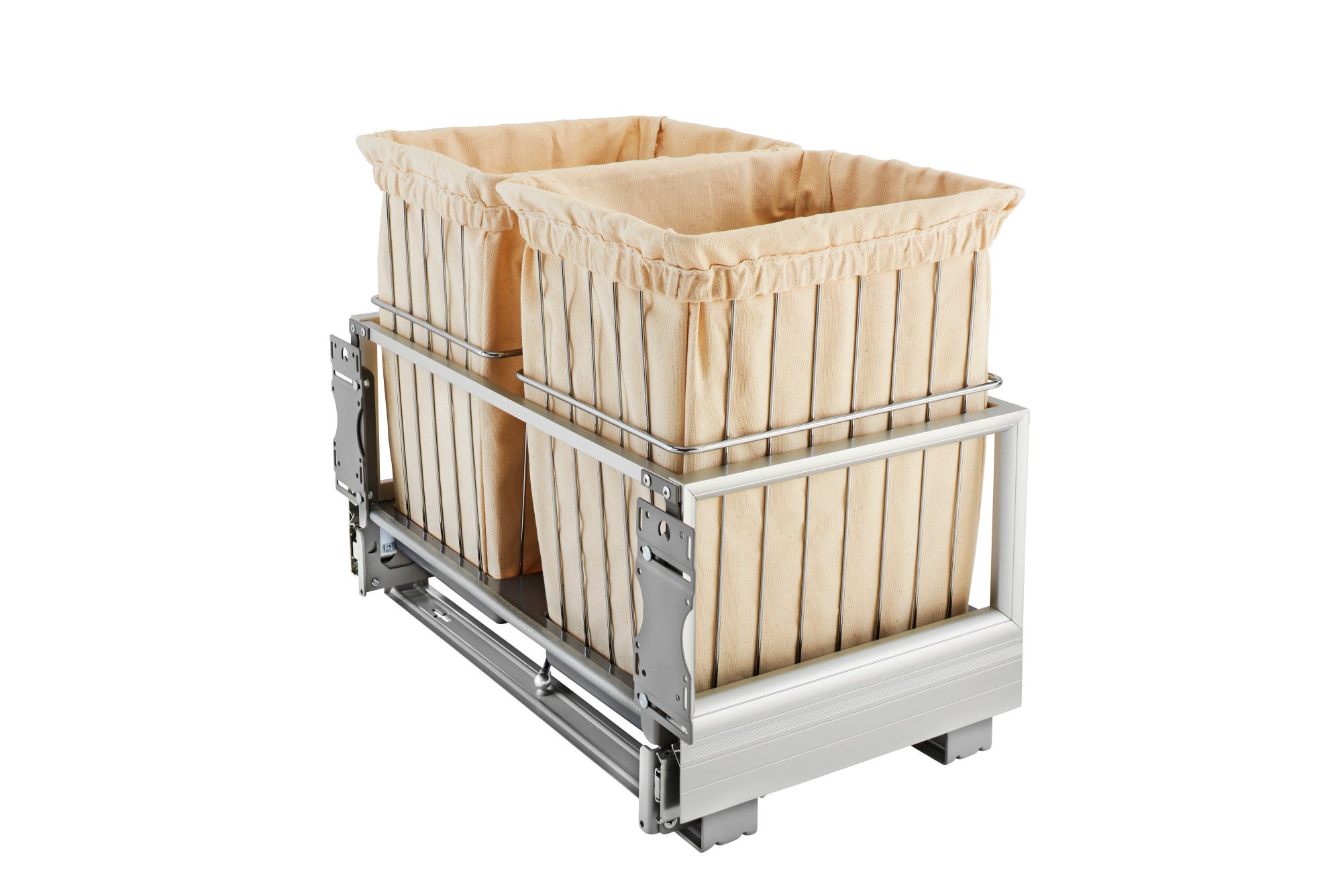 Steel Wire Pullout Hamper for Vanity/Closet Applications w/ Soft/Open Close