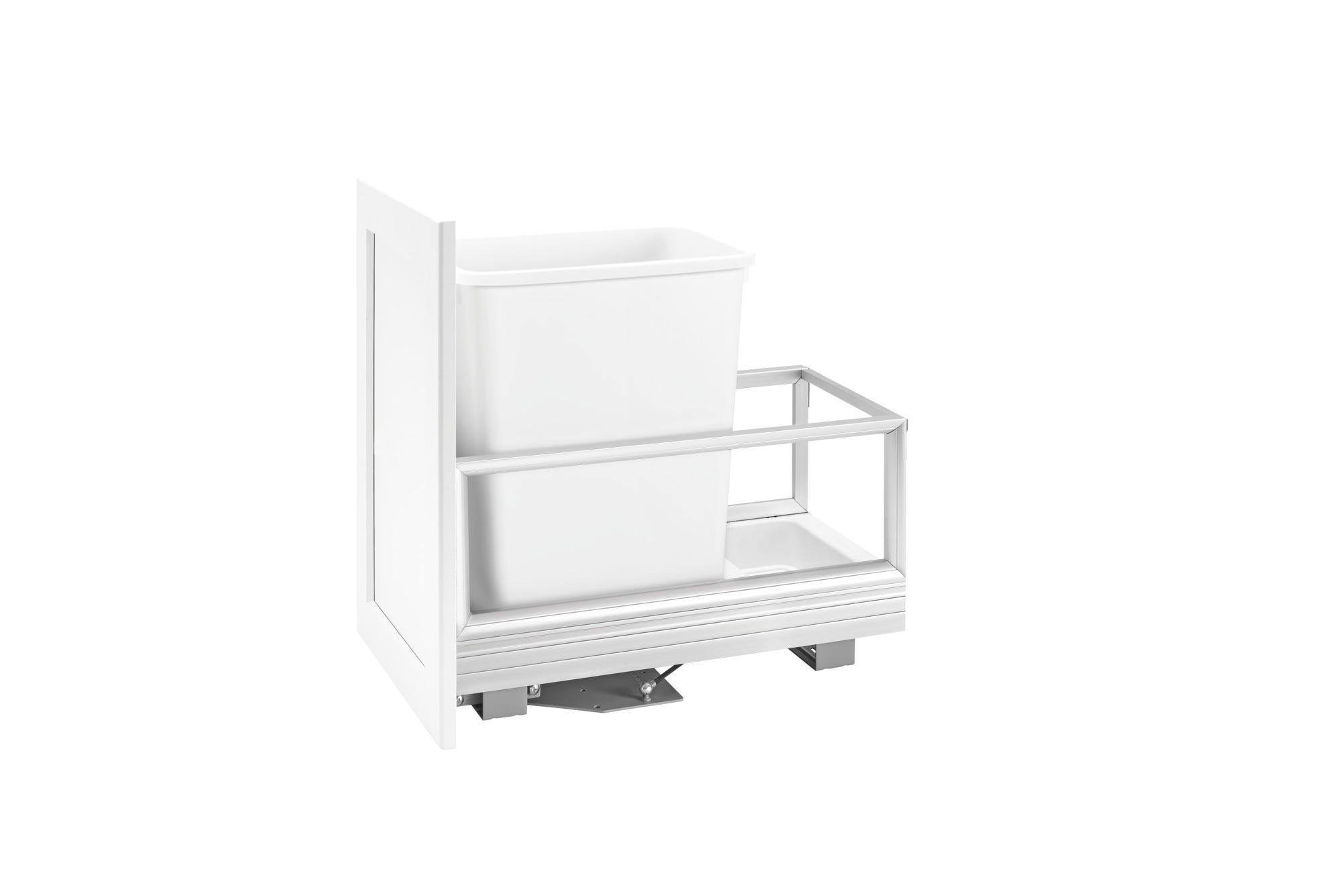 Aluminum Pullout Waste Container with Soft Open/Close, as shown