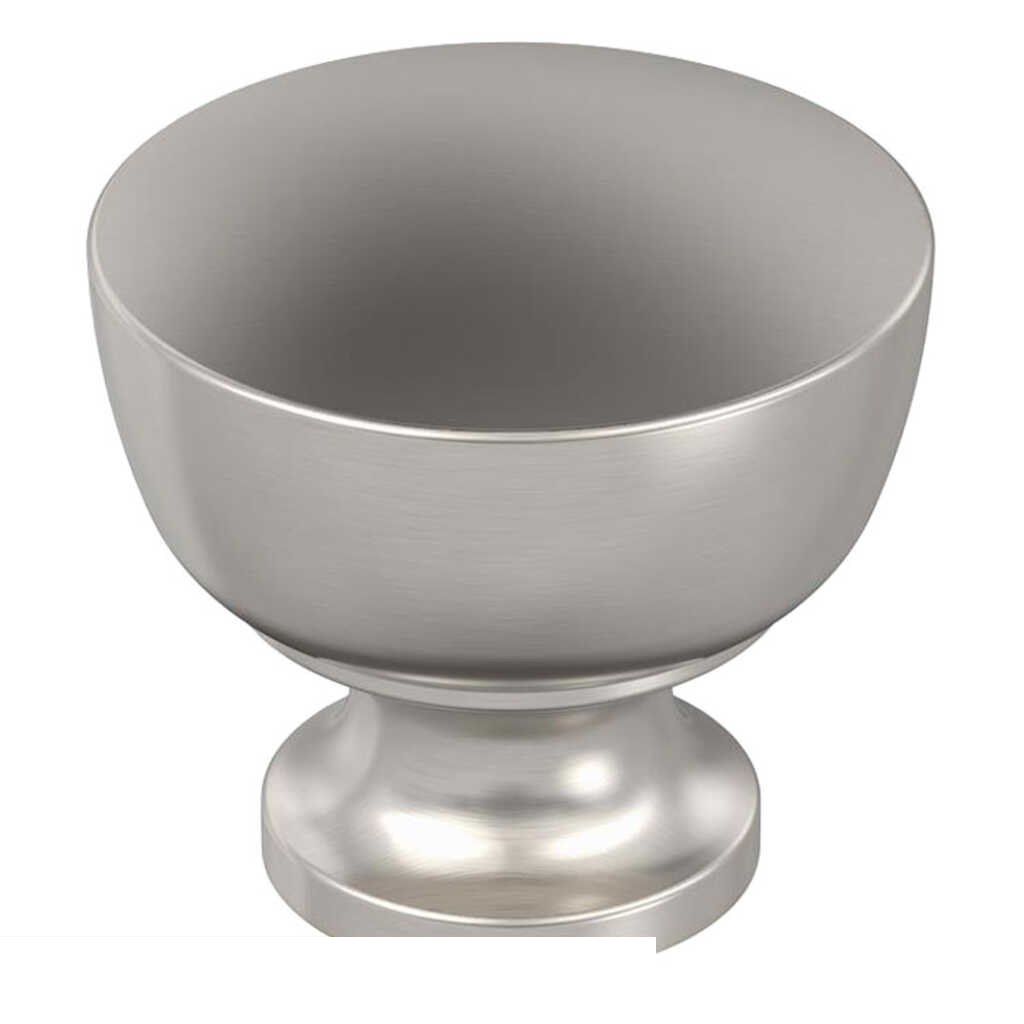Chalice knob, satin nickel