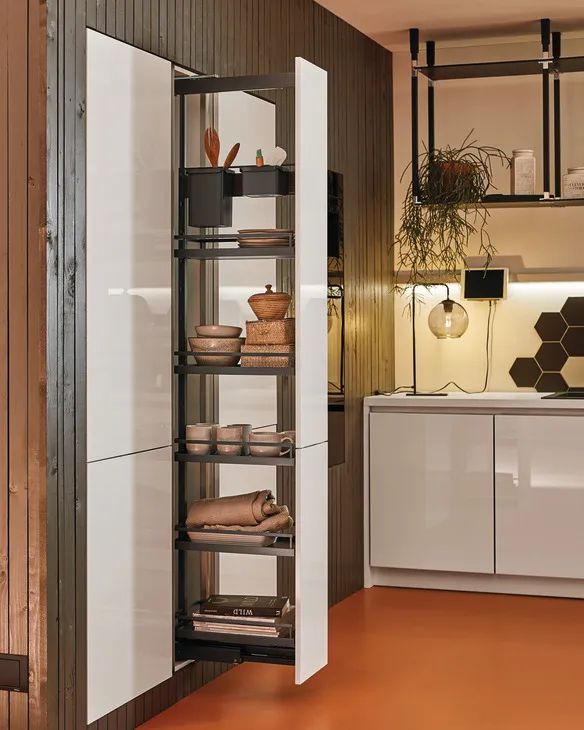 Pull-Out Pantry Frame, Dispensa, Full Extension, 265 lbs. Weight Capacity, as shown