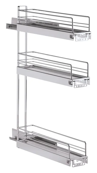 Base Cabinet Pull-Out, 3-Tier, 90°, as shown