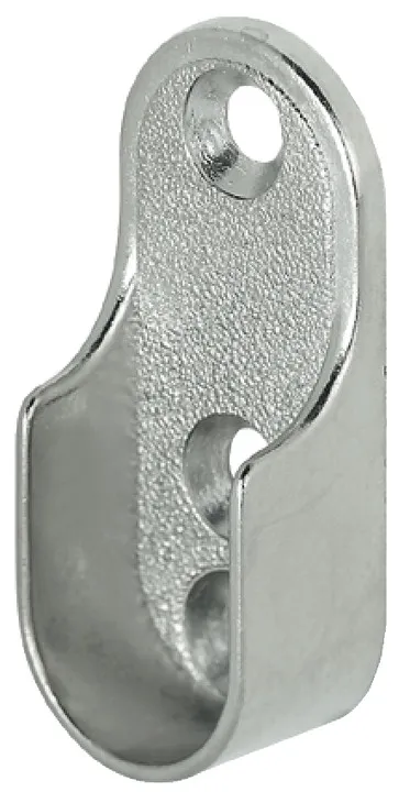 Closet Rod Support, Zinc Die-Cast, as shown
