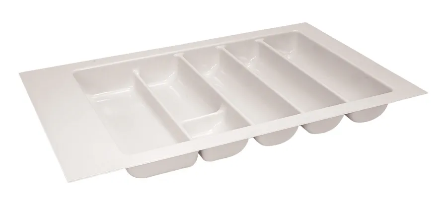 Cutlery Tray, Plastic, White, as shown