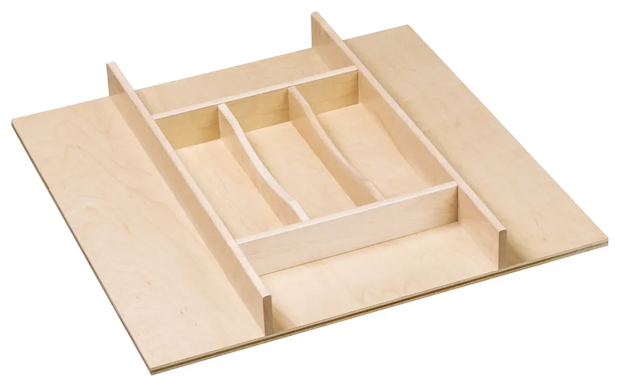 Silverware Tray Insert, Maple, Prefinished in as shown