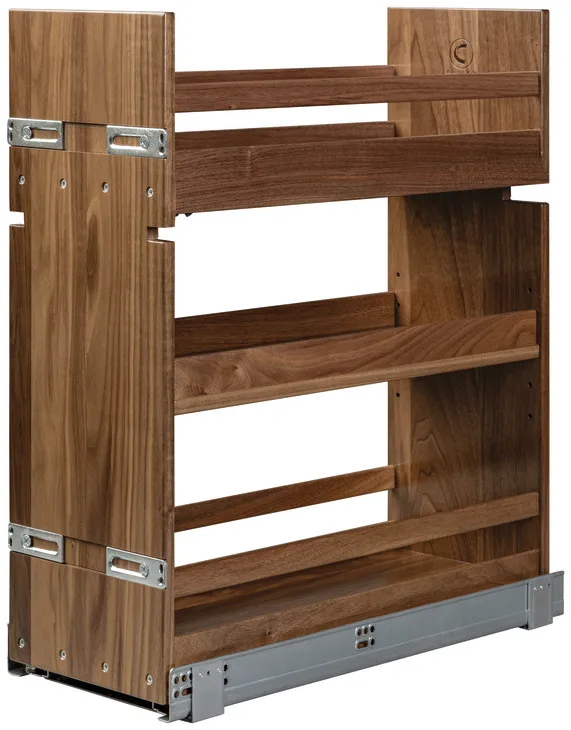 Base Pull-Out Organizer, Walnut, as shown