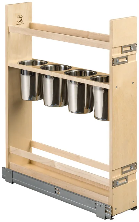 Base Pull-Out Canister Organizer, Baltic Birch, as shown