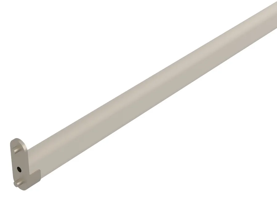 Closet Rod with Supports, Oval, as shown