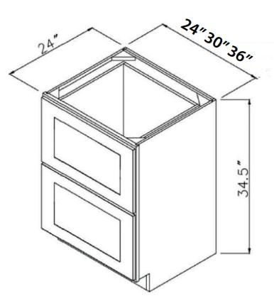 Drawer Base Cabinet, shaker gray