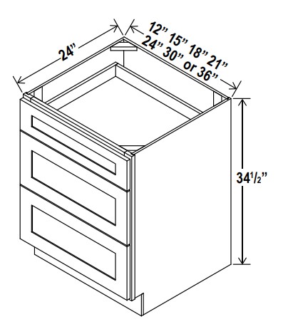 Drawer Base Cabinet, shaker espresso