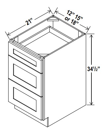 Vanity Drawer Base Cabinet, floral white