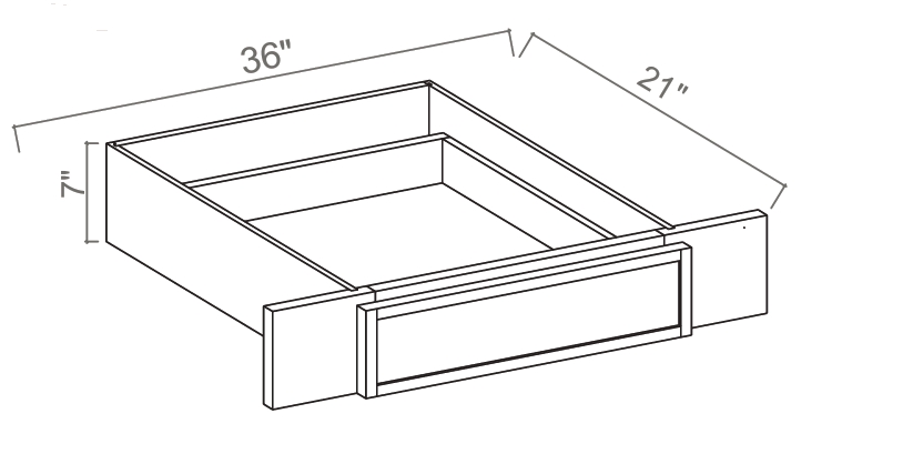 Knee Drawer, slim amber oak