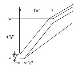 Angle Crown Moulding, navy blue
