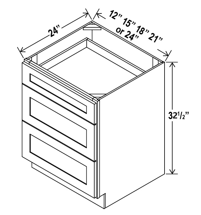 ADA Drawer Base Cabinet, floral white