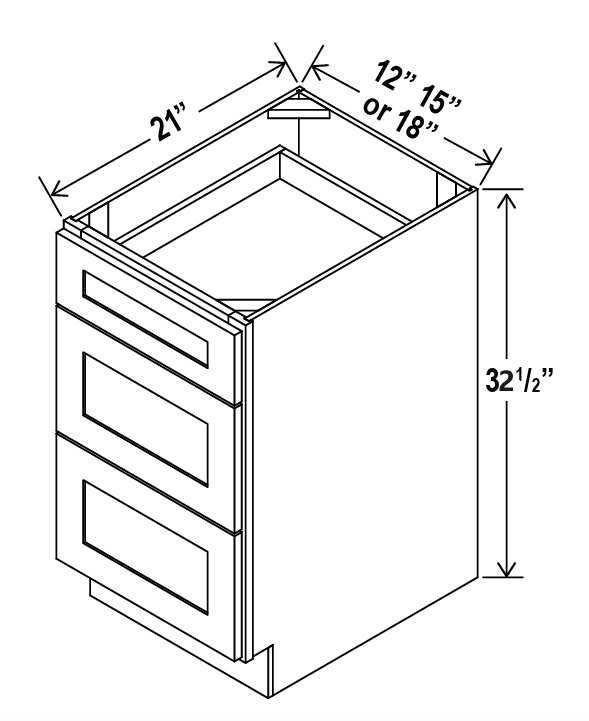 ADA Vanity Drawer Base Cabinet, floral white