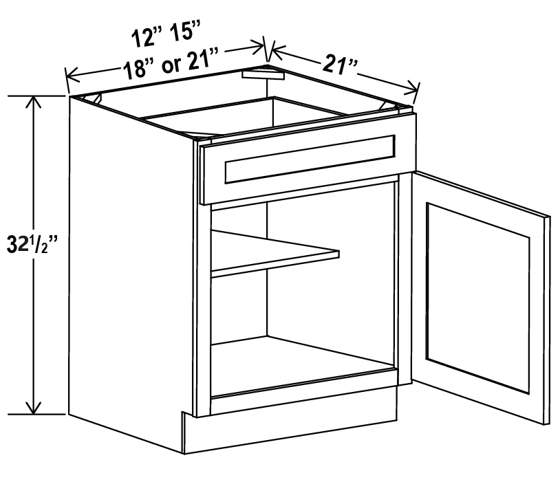 ADA Base Cabinet, floral white