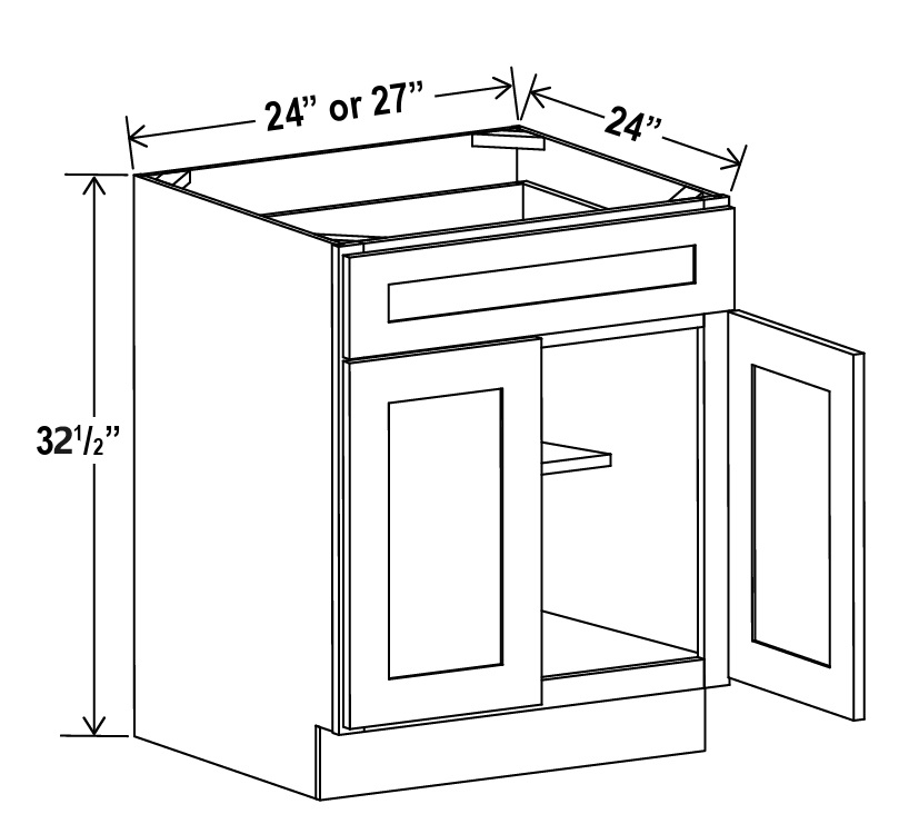 ADA Base Cabinet, floral white