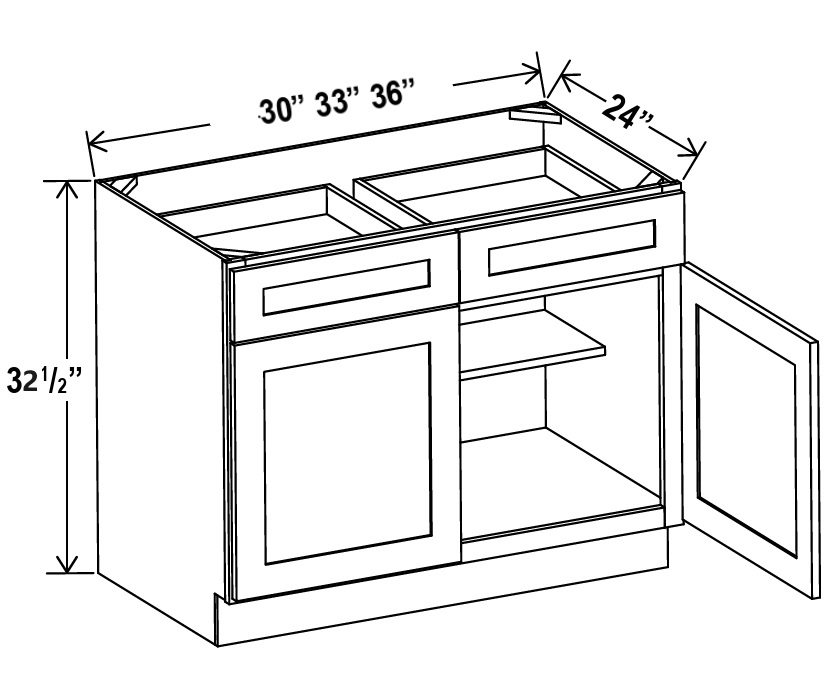 ADA Base Cabinet, floral white