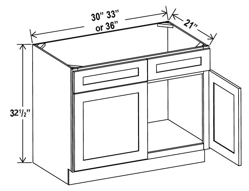ADA Vanity Sink Base Cabinet, floral white