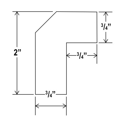 Angle Light Trail Molding, shaker white