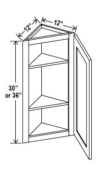 Angle Wall Cabinet, navy blue