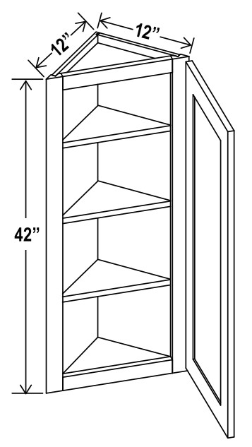 Angle Wall Cabinet, shaker espresso