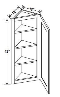Angle Wall Cabinet, navy blue