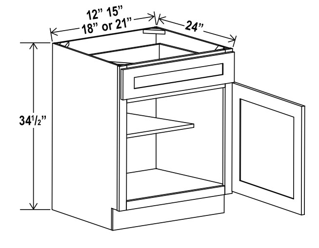 Base Cabinet, floral espresso