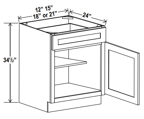Base Cabinet, floral white