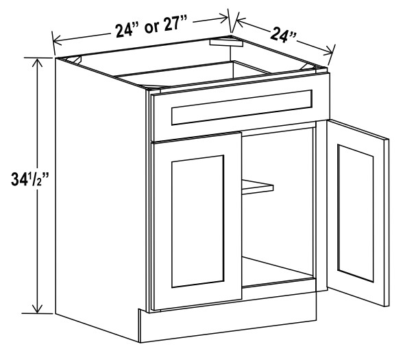 Base Cabinet, charleston white