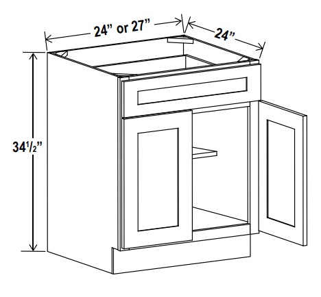 Base Cabinet, floral white