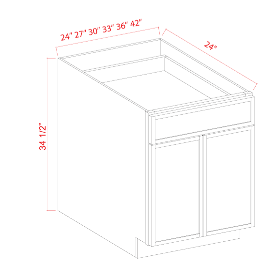 Base Cabinet, slim white oak