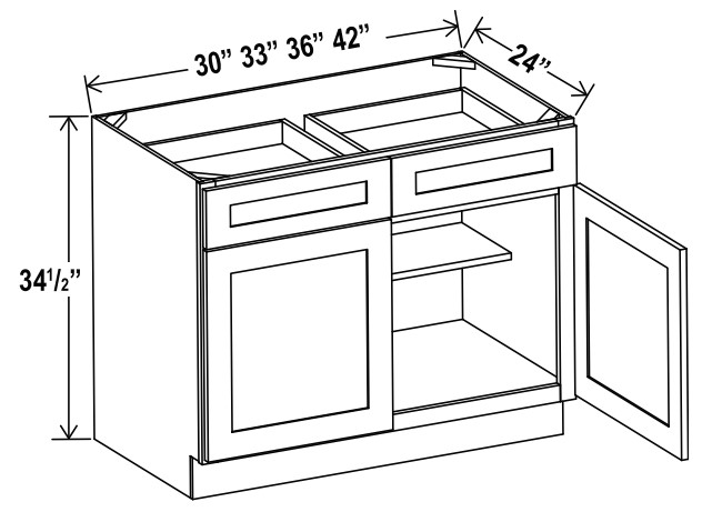 Base Cabinet, shaker espresso