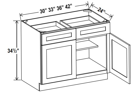 Base Cabinet, floral white