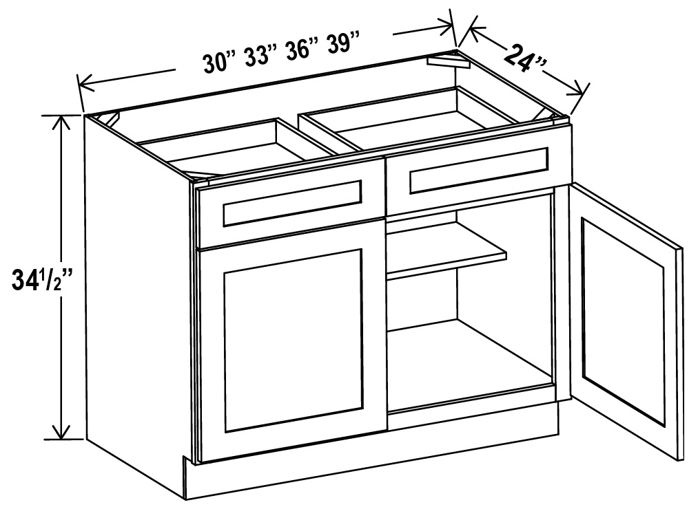 Base Cabinet, floral white