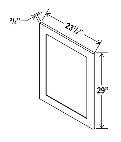 Base Decorative Door Panel, shaker espresso